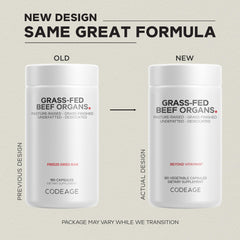 Codeage Grass-Fed Beef Organs kidney capsule, convenient daily supplement.