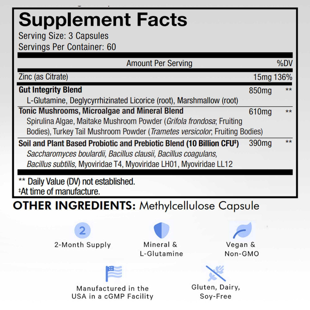 Codeage Gut Health Probiotics bottle with SBO strains for gut balance