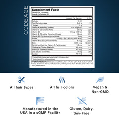 Codeage Hair Gummies close-up texture highlighting strawberry coconut flavor for daily use.