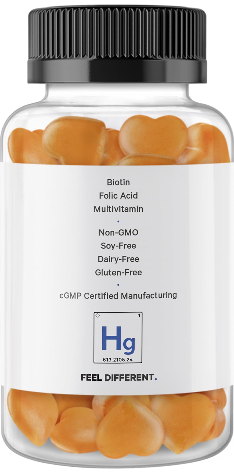 Codeage Hair Gummies nutrition panel listing 5000 mcg biotin per serving.