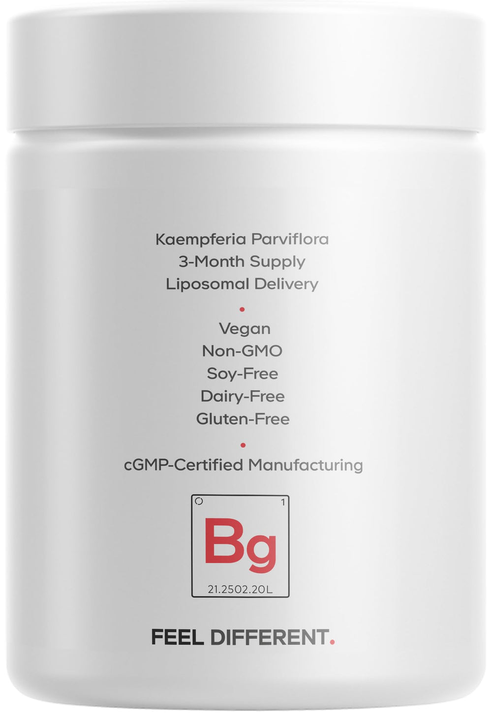 Codeage Kaempferia Parviflora root powder detail highlighting natural, non-GMO ingredients.