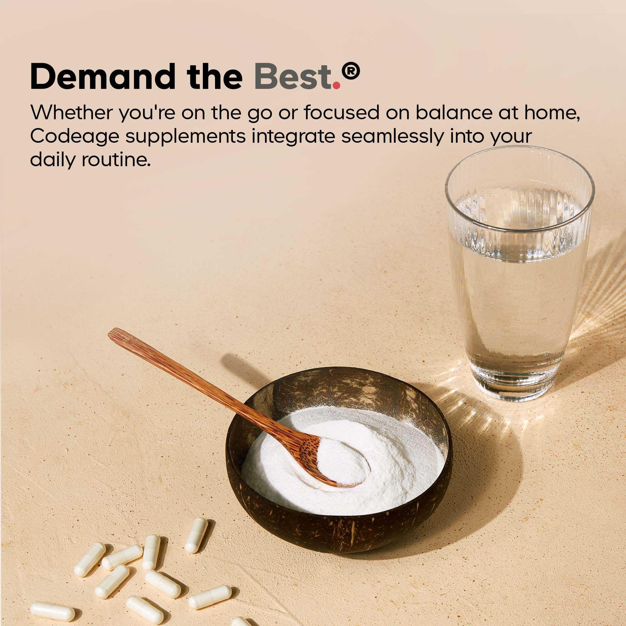 Codeage Liposomal L-Glutamine label shows vegan, gluten-free attributes