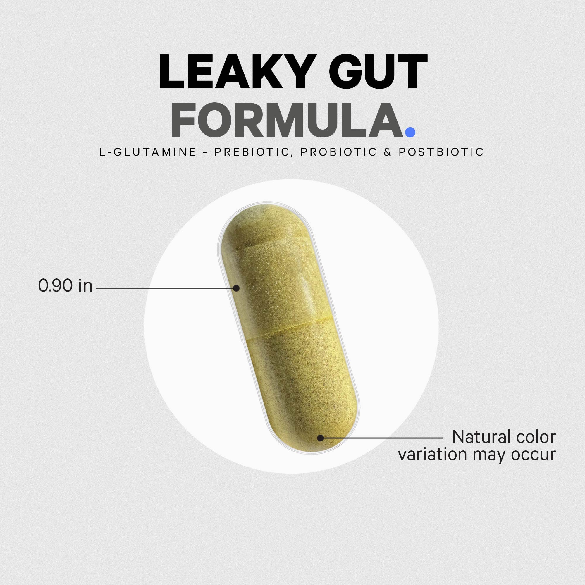 Codeage Leaky Gut packaging showcases convenient 60 capsules.