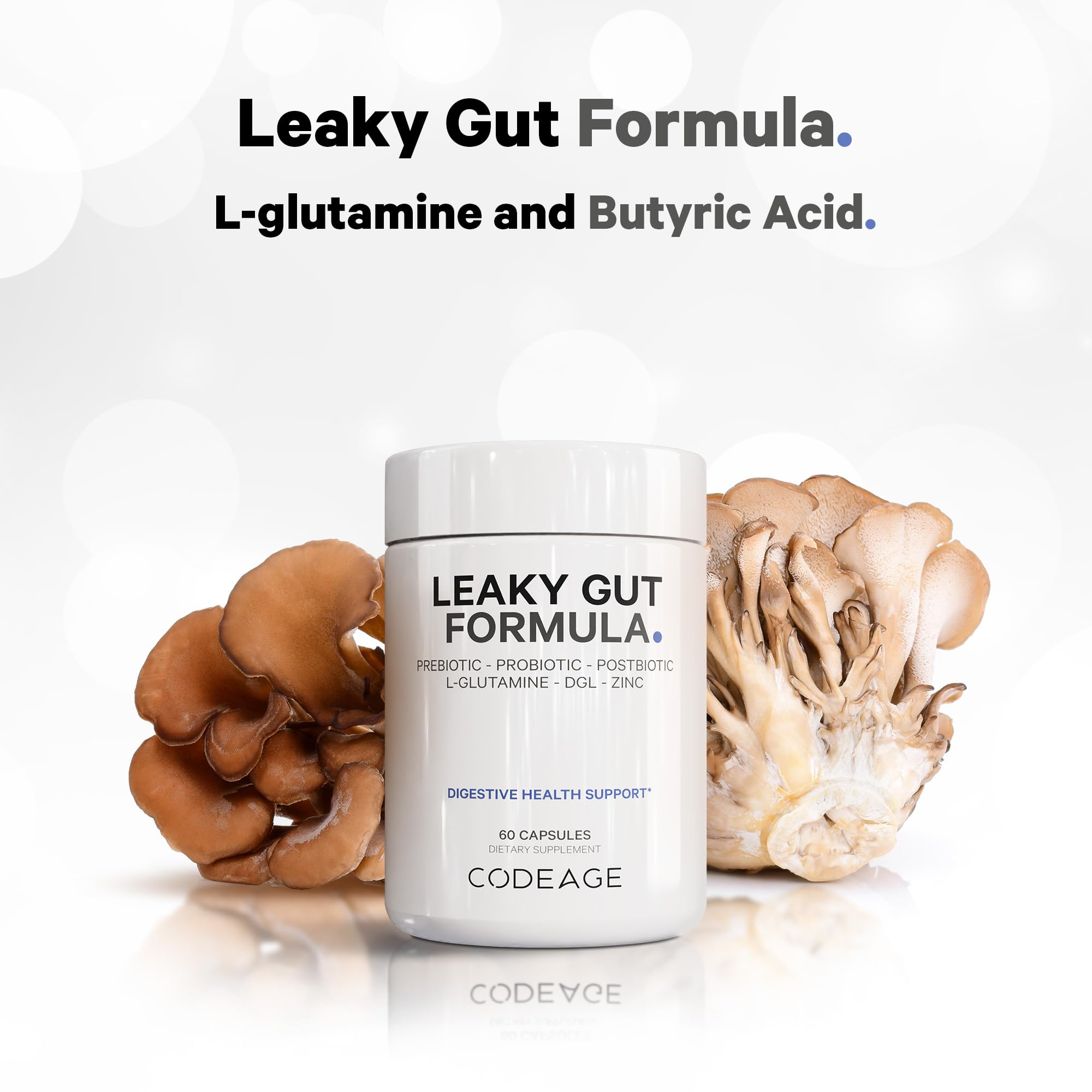 Codeage Leaky Gut probiotic blend with diverse live cultures.