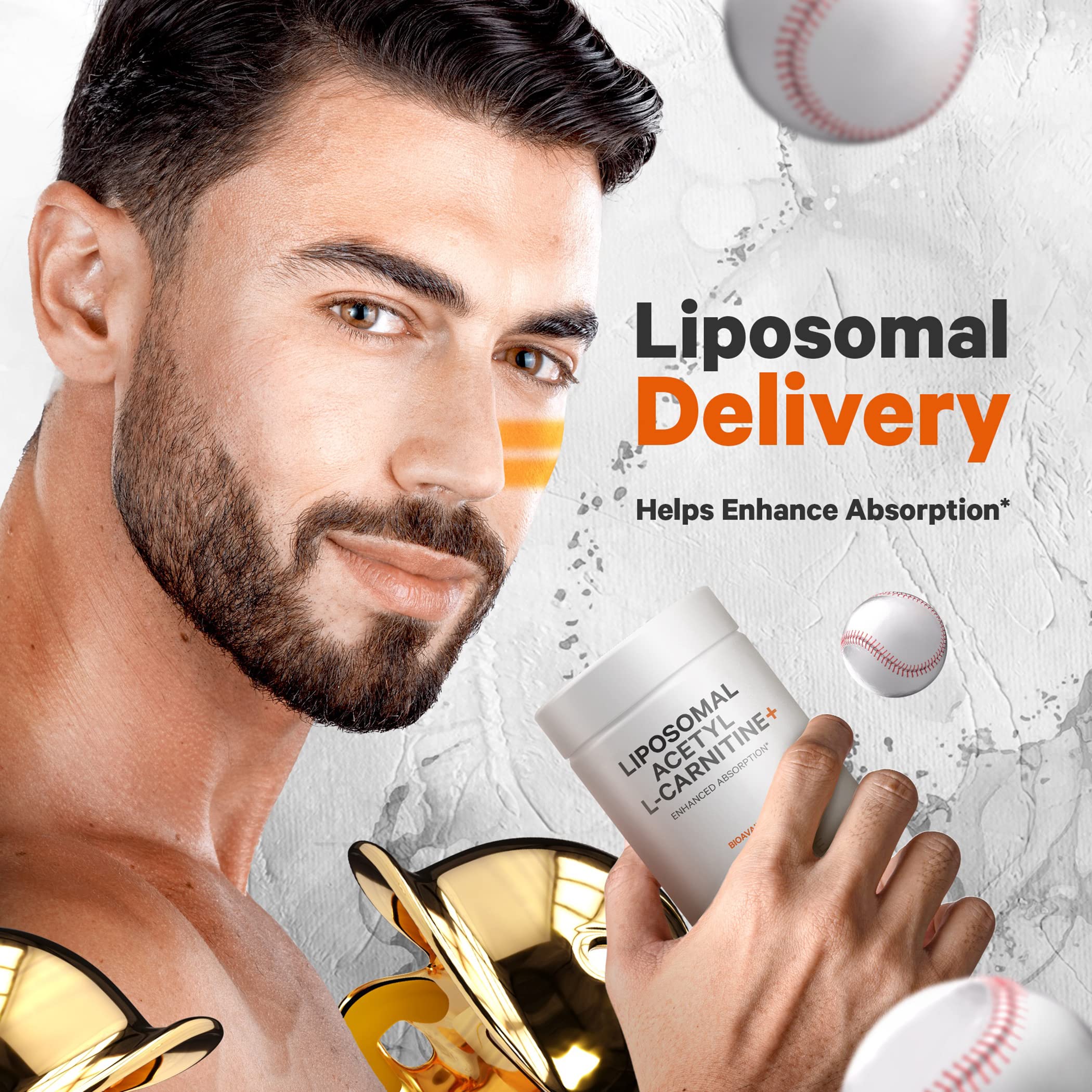 Codeage Liposomal Acetyl-L-Carnitine packaging box highlighting vegan and gluten-free features.