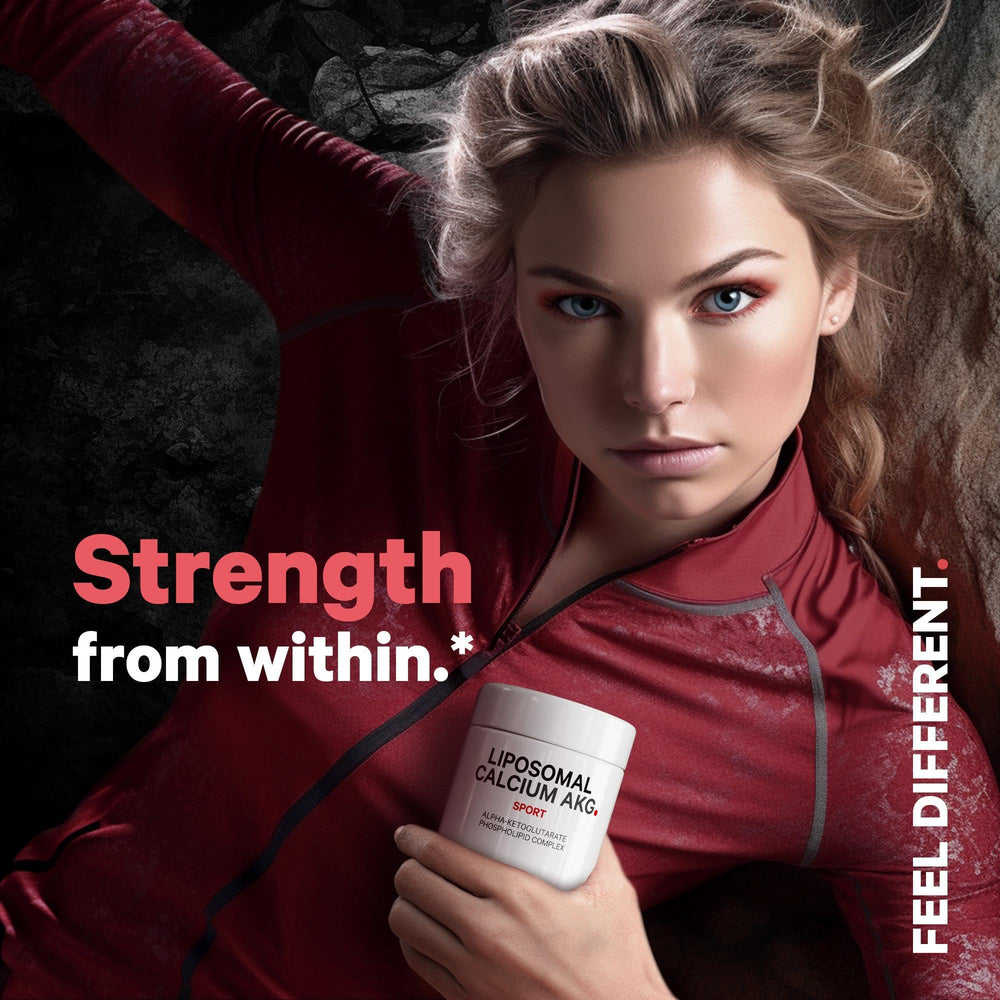 Codeage Liposomal Calcium AKG bottle with USA-made label emphasizing quality manufacturing.