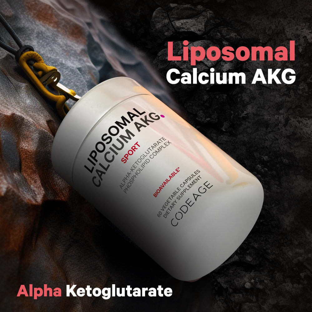 Codeage Liposomal Calcium AKG ingredients featuring non-GMO sunflower oil for purity and advanced liposomal delivery.