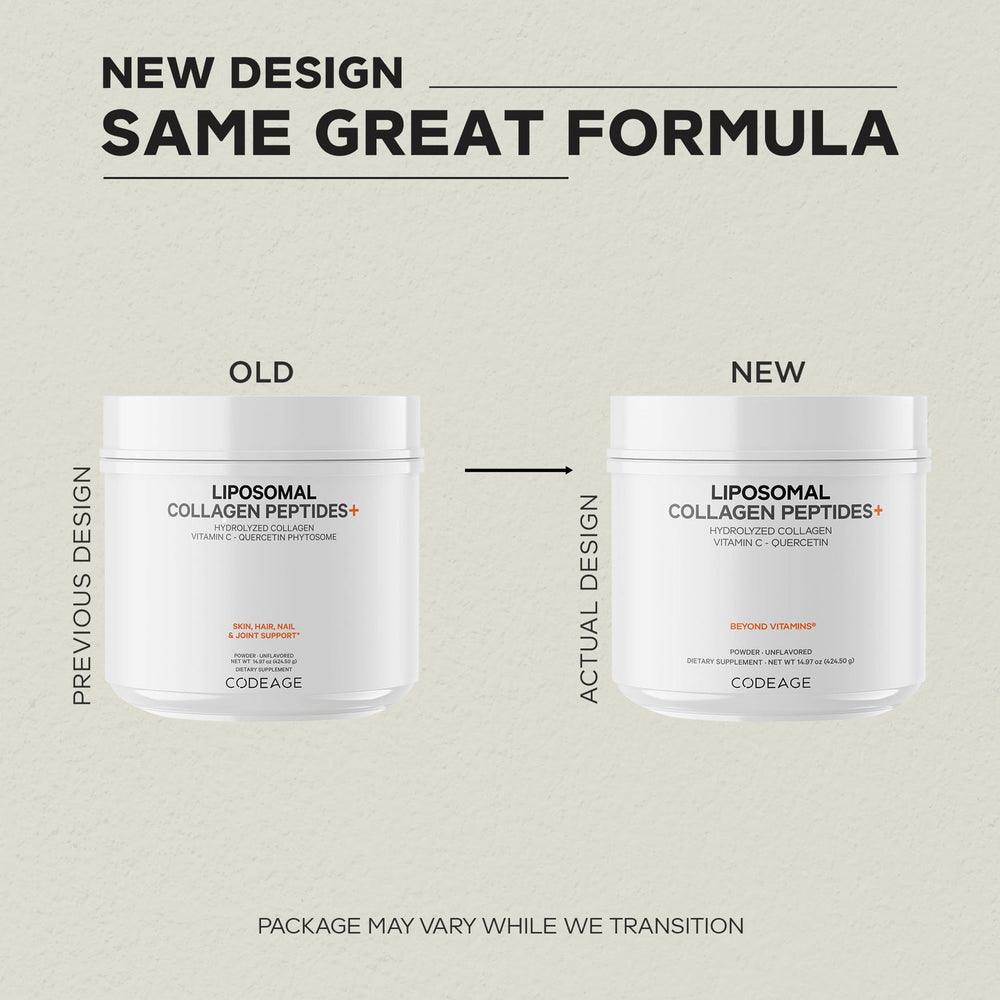 Codeage Liposomal Collagen Peptides scoop for easy mix into beverages