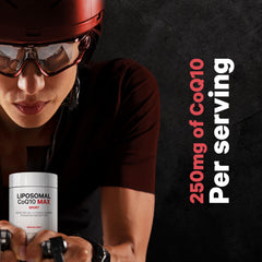 Codeage Liposomal CoQ10 Max label detail highlights Vitamin E isomers for nutrient blend.