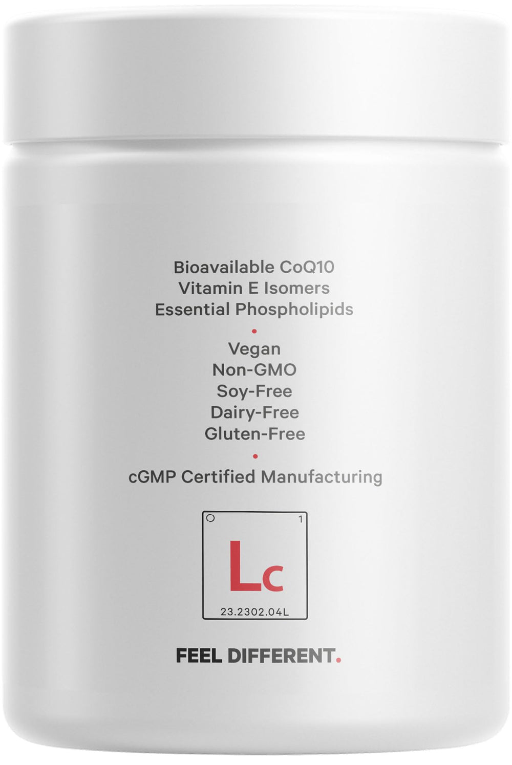 Codeage Liposomal CoQ10 Max ingredient list notes sunflower oil liposomes.