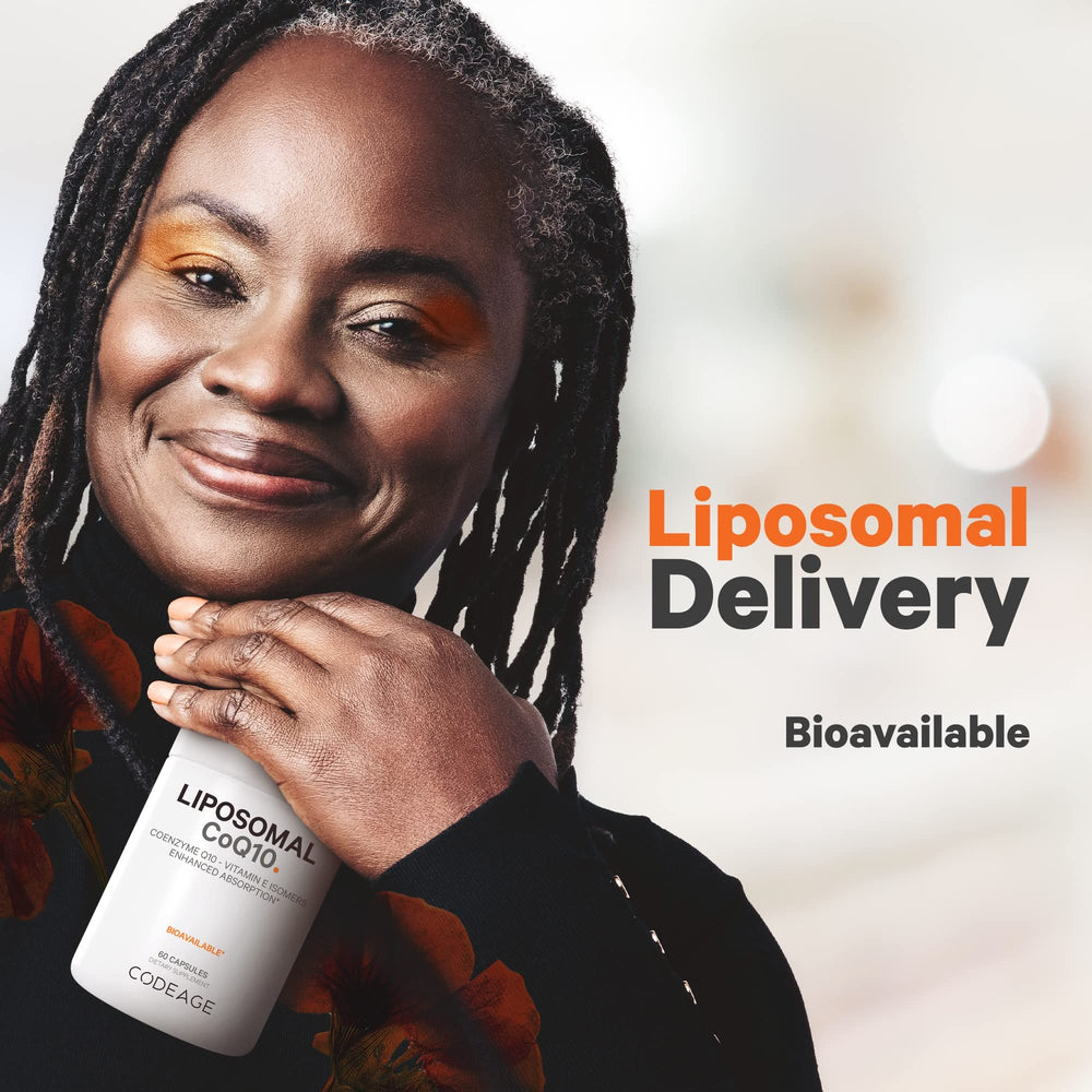 Codeage Liposomal CoQ10 USA-made stamp communicates quality.