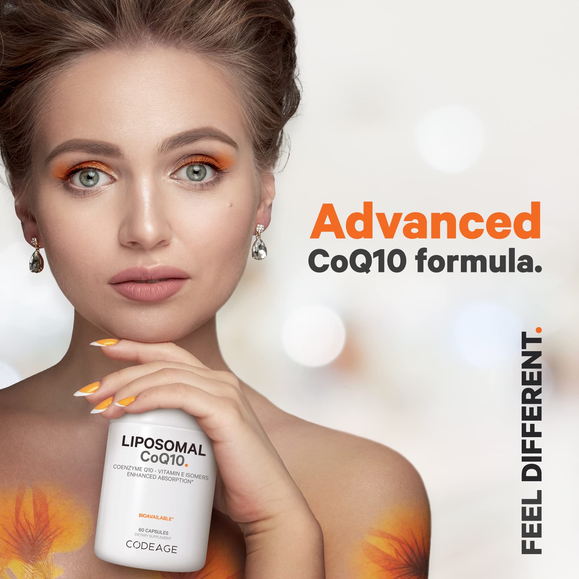 Codeage Liposomal CoQ10 vegan non-GMO dairy-free label compatibility.
