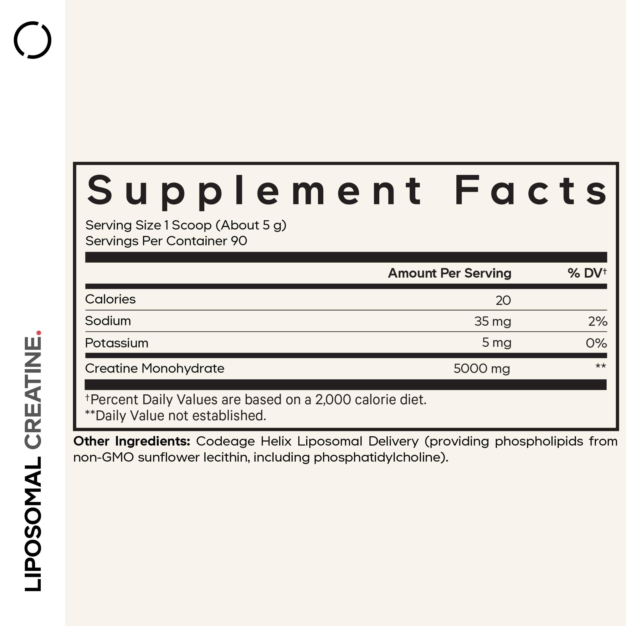 Codeage liposomal creatine powder pour shows easy-to-mix texture.
