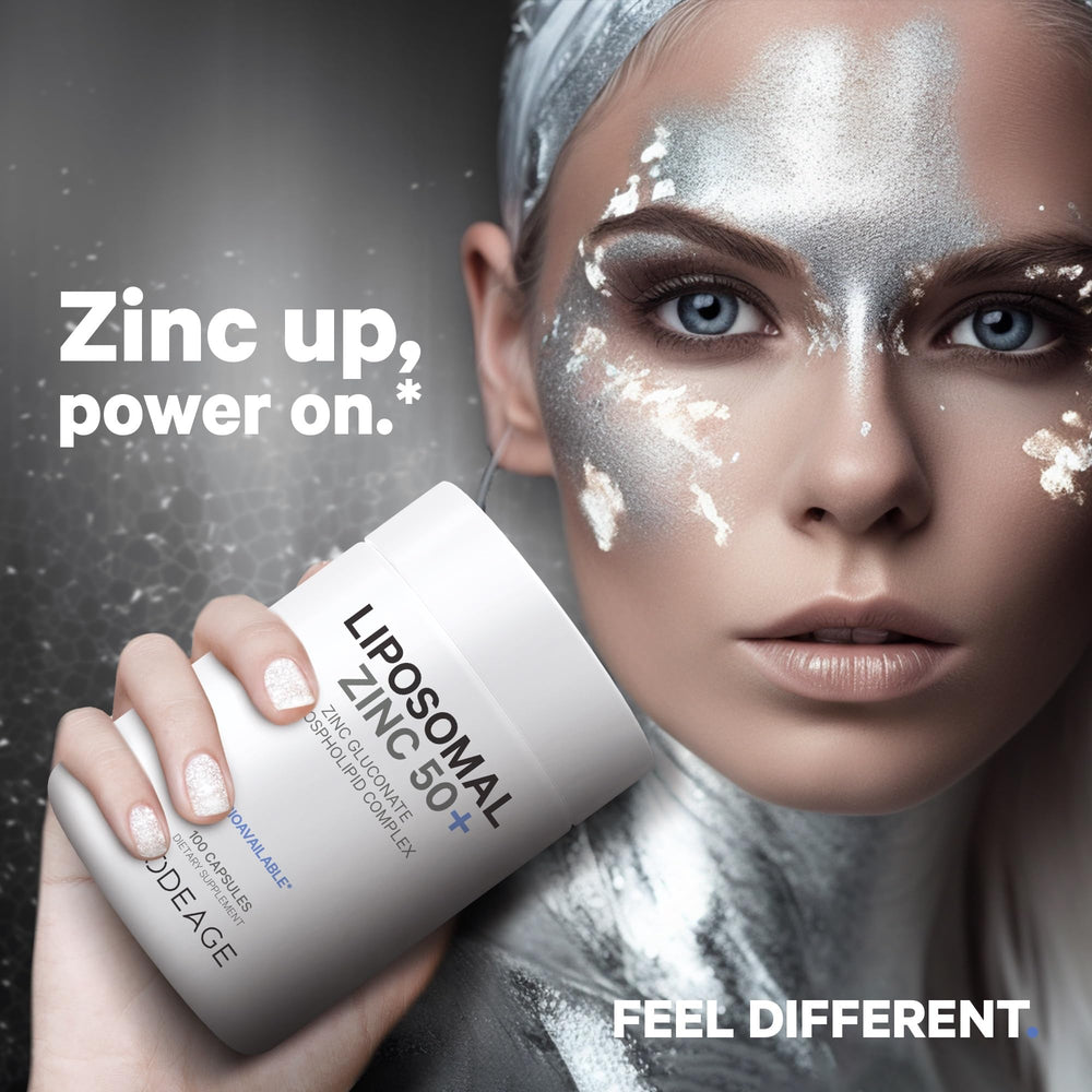 Codeage Liposomal delivery matrix close-up showing formulation detail.