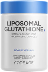 Codeage Liposomal Glutathione bottle front view with 60 capsules