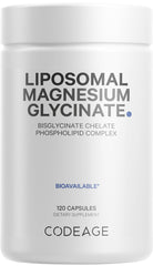 Codeage liposomal magnesium glycinate bottle for on-the-go daily use.