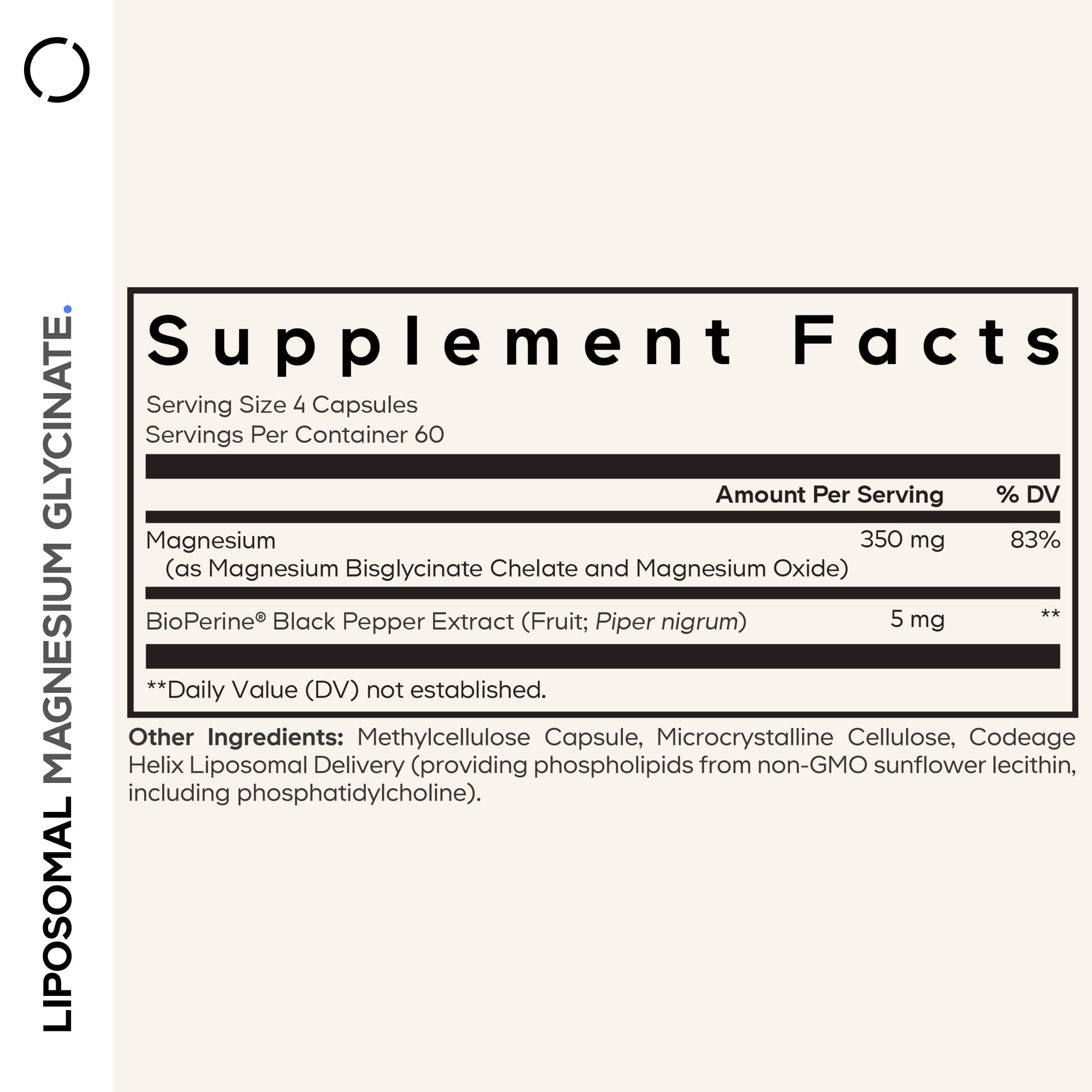 Codeage Liposomal Magnesium Glycinate capsules close-up for easy daily intake