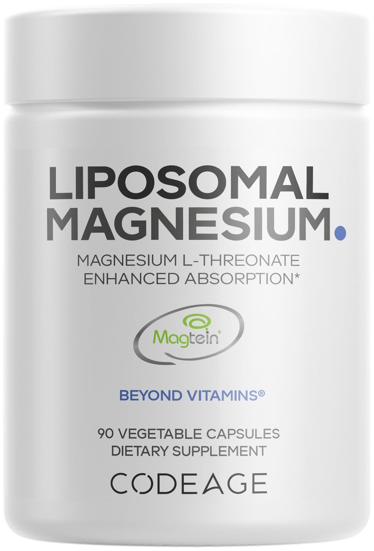 Codeage Liposomal Magnesium L-Threonate bottle highlighting brain support