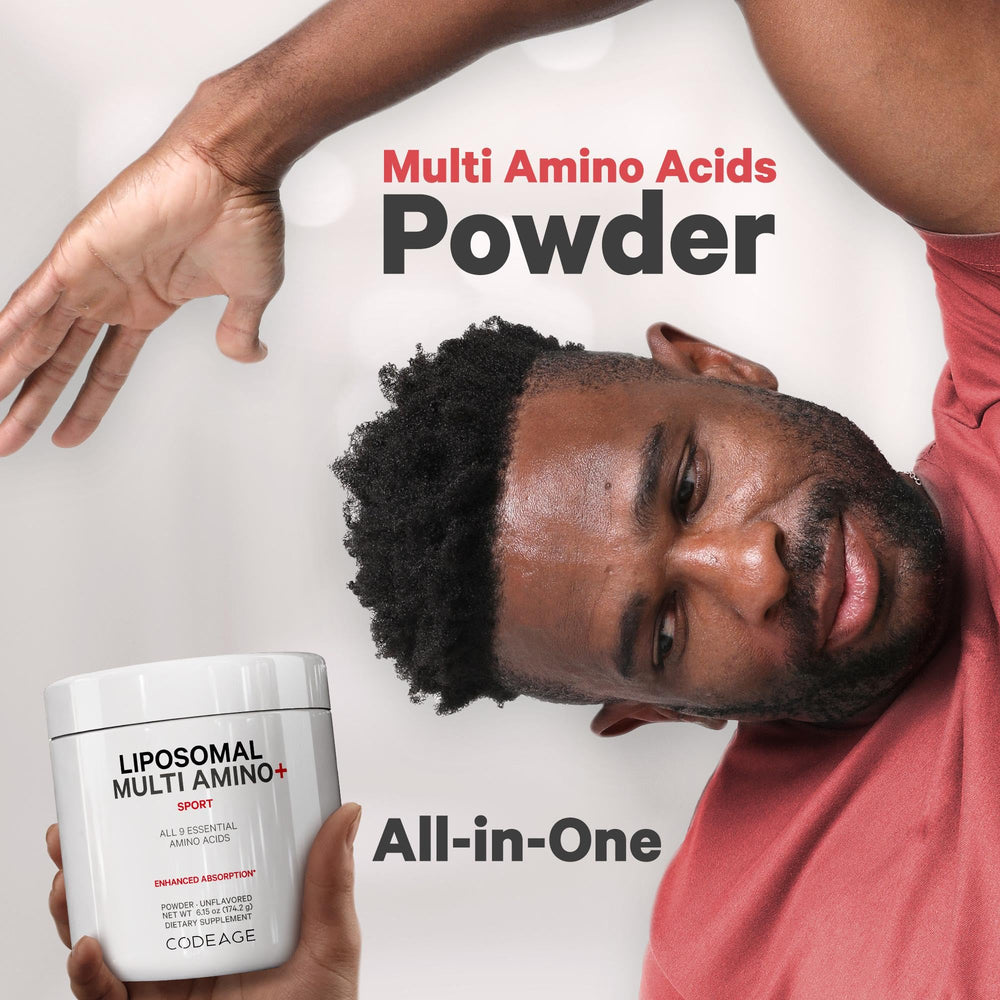Codeage Liposomal Multi Amino powder icon indicating gluten-free status.