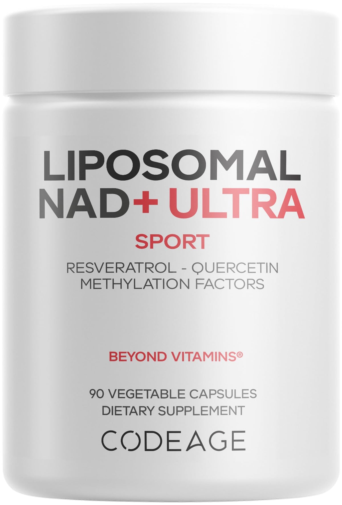 Codeage Liposomal NAD+ bottle on shelf for convenient daily energy support.
