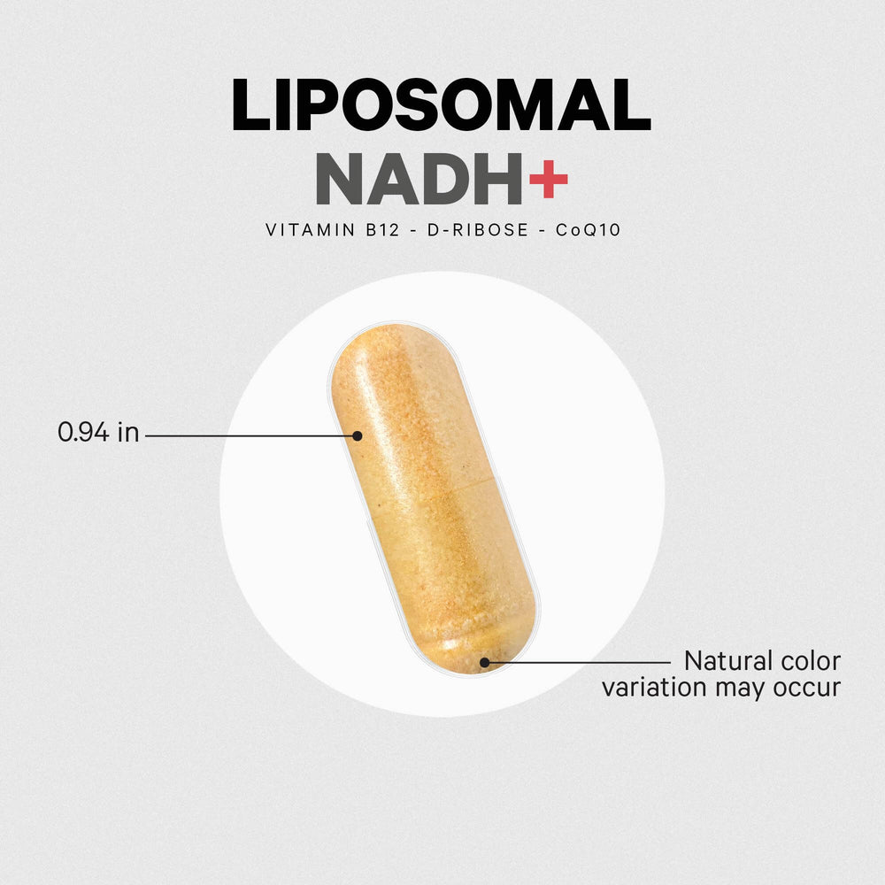 Codeage Liposomal NADH+ capsules portion shot for daily dosing