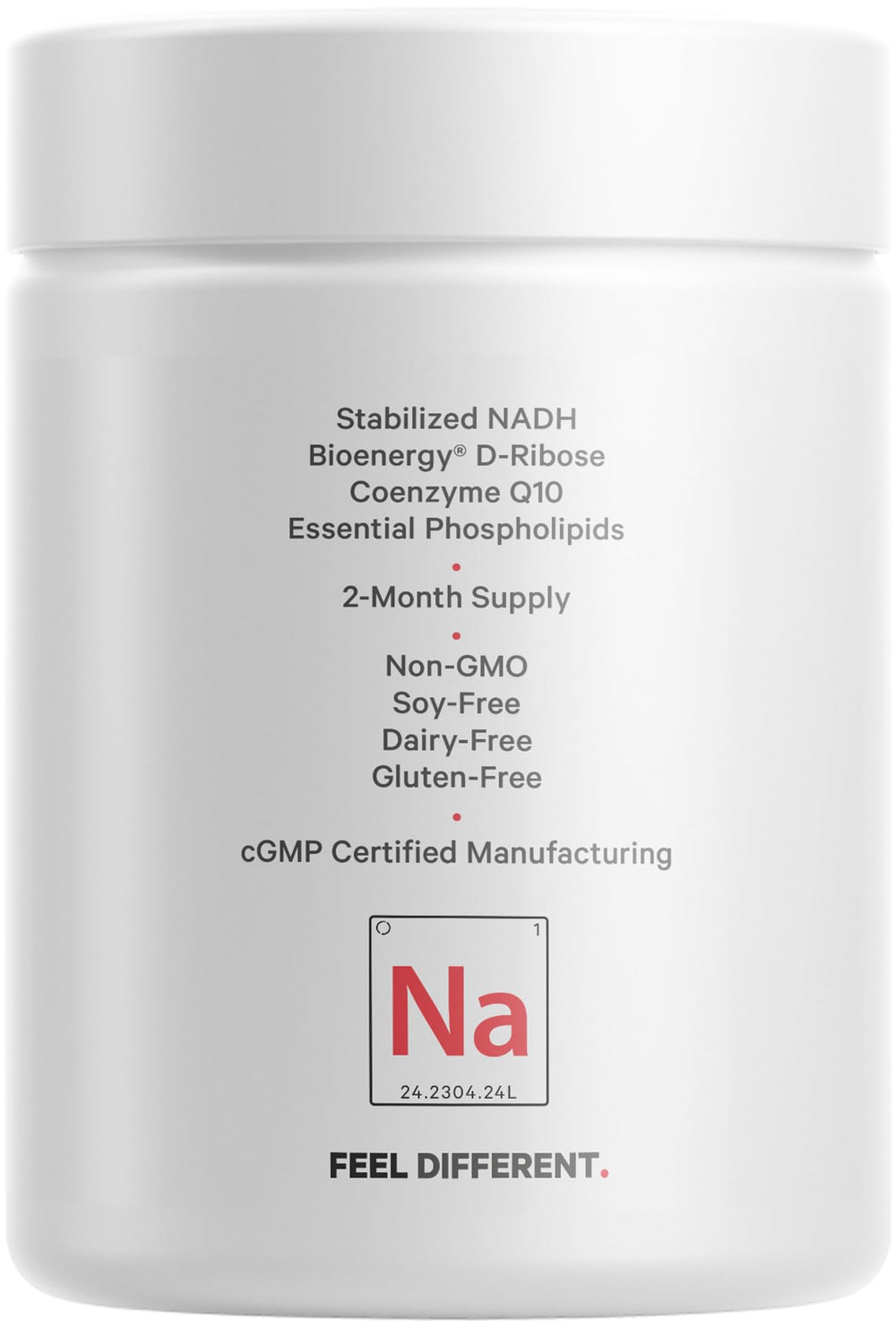 Codeage Liposomal NADH+ table-top display reflects premium supplement aesthetics