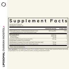 Codeage Liposomal Ovarian Inositol+ bottle on shelf highlighting one-month supply