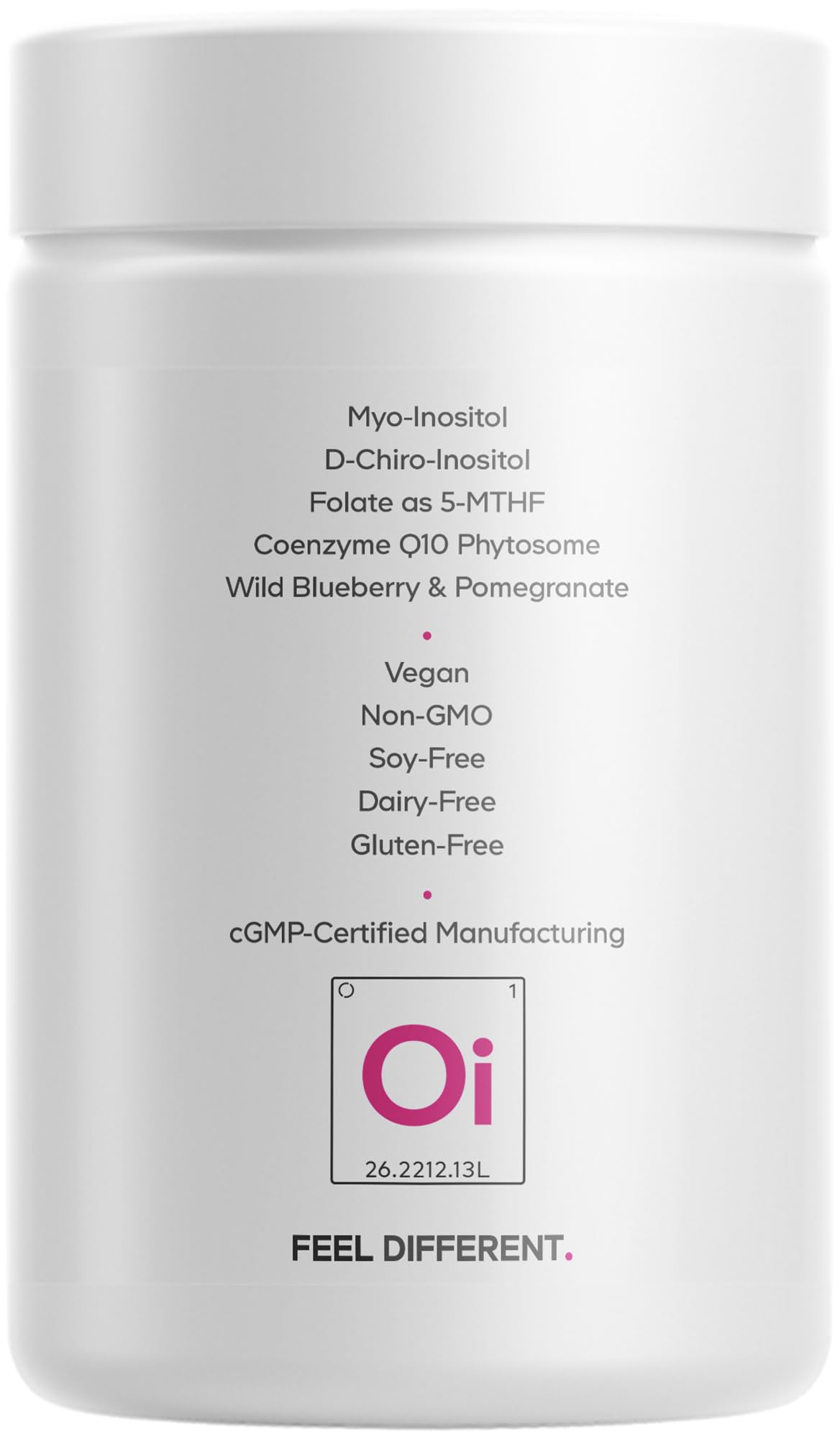 Codeage Liposomal Ovarian Inositol+ bottle pour illustrates capsules ready for daily use
