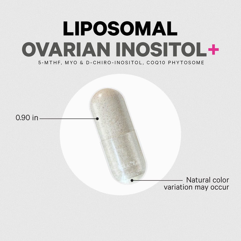 Codeage Liposomal Ovarian Inositol+ box conveys vegan and dairy-free attributes