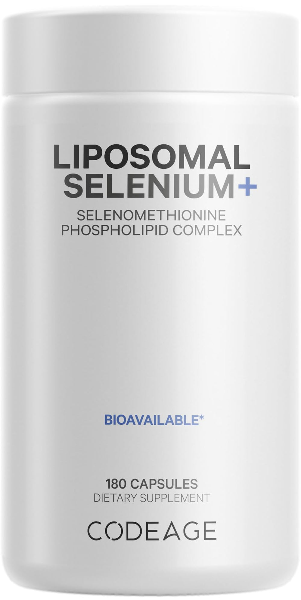 Codeage Liposomal Selenium bottle showing 200 mcg formula for daily immune support.