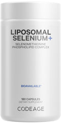 Codeage Liposomal Selenium bottle showing 200 mcg formula for daily immune support.