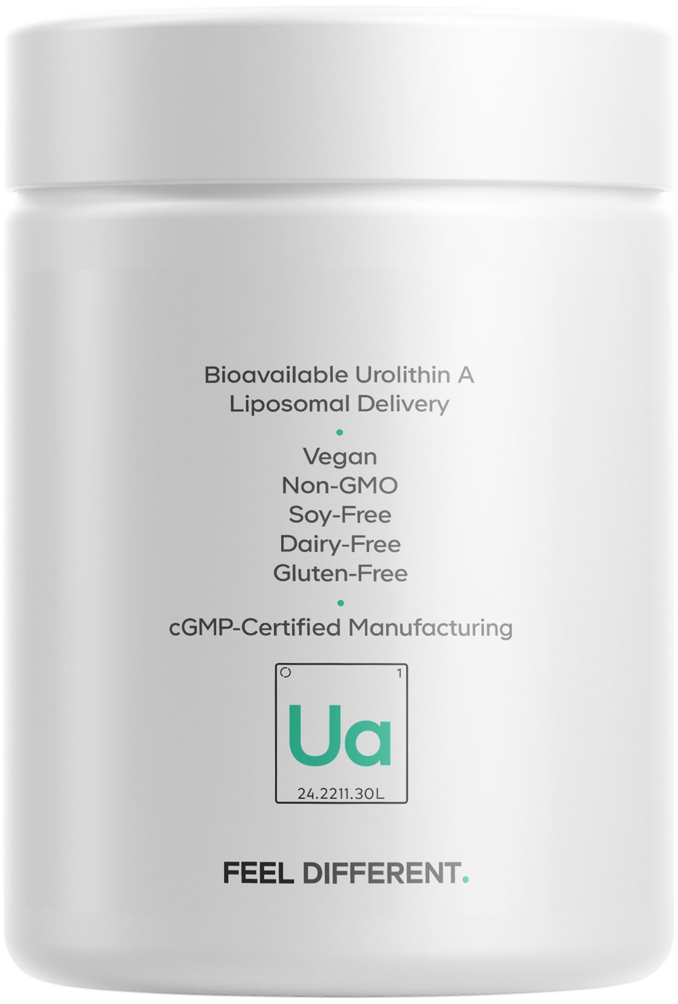 Codeage Liposomal Urolithin A gluten-free vegan indicators on pack.