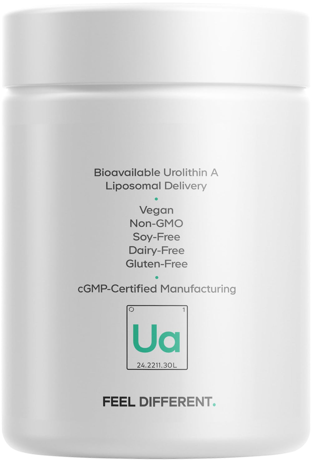 Codeage Liposomal Urolithin A gluten-free vegan indicators on pack.
