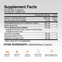 Codeage Liposomal Vitamin C 1500mg capsules inside for easy daily intake