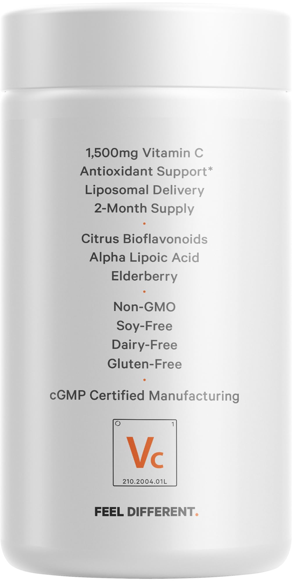 Codeage Liposomal Vitamin C 1500mg liposome illustration indicating enhanced delivery