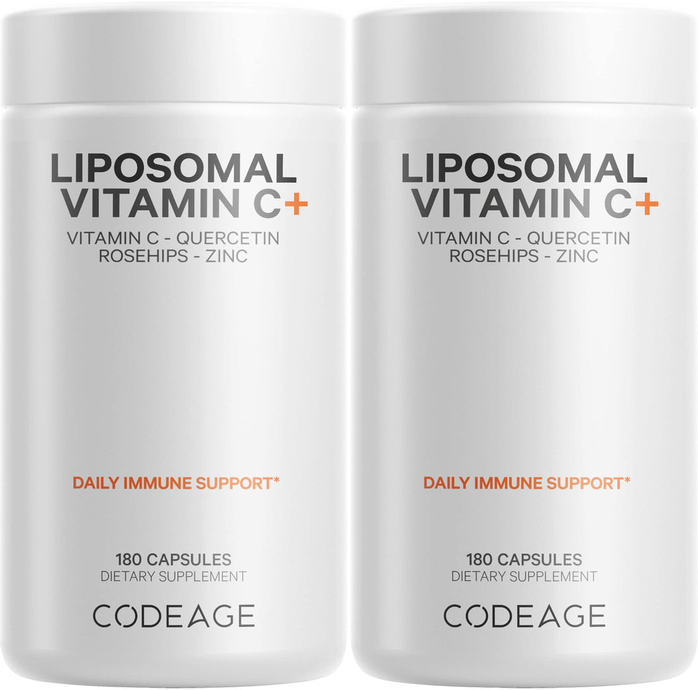 Codeage Liposomal Vitamin C bottle highlights high-potency formula for daily wellness