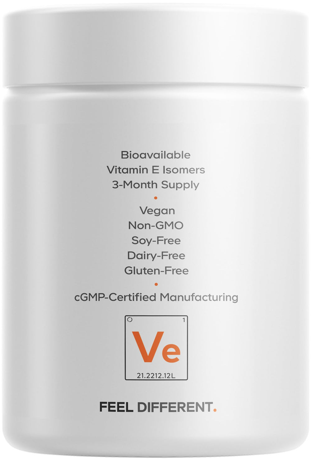 Codeage Liposomal Vitamin E capsule close-up highlighting capsule design