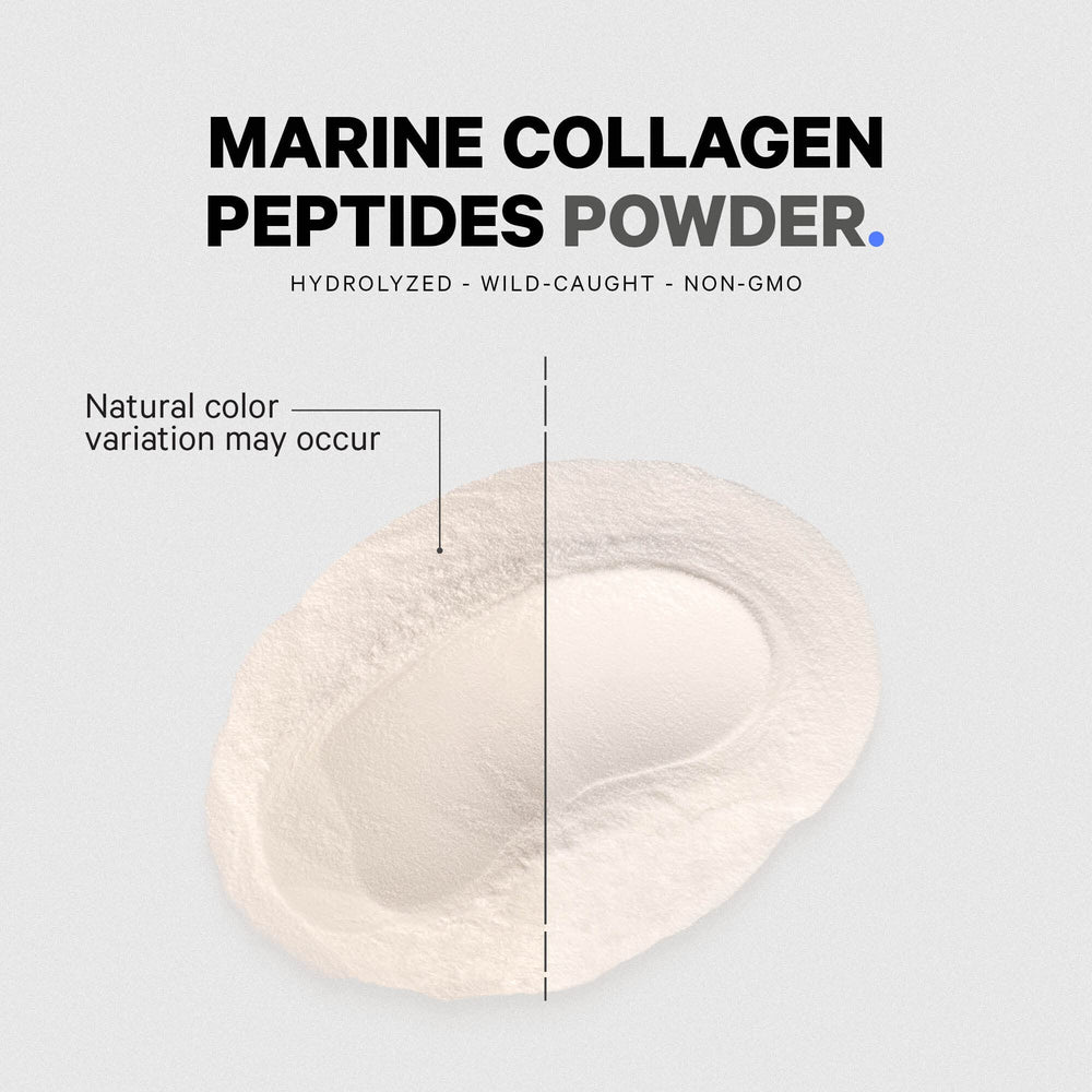 Codeage Marine Collagen powder with 18 amino acids mentioned.