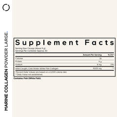 Codeage Marine Collagen powder label close-up highlighting Type I & III collagen.