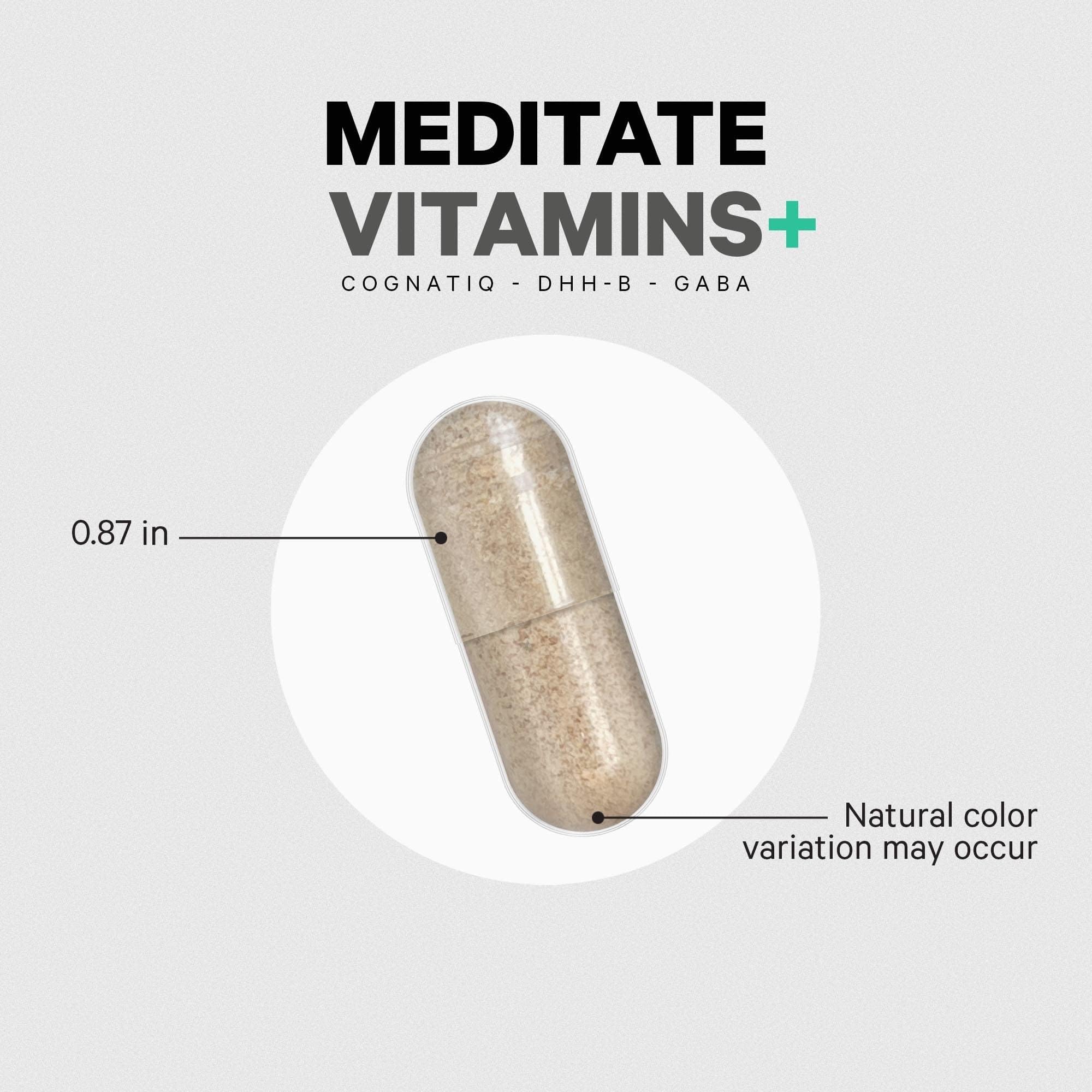 Codeage Meditate vegan non-GMO packaging in modern kitchen.