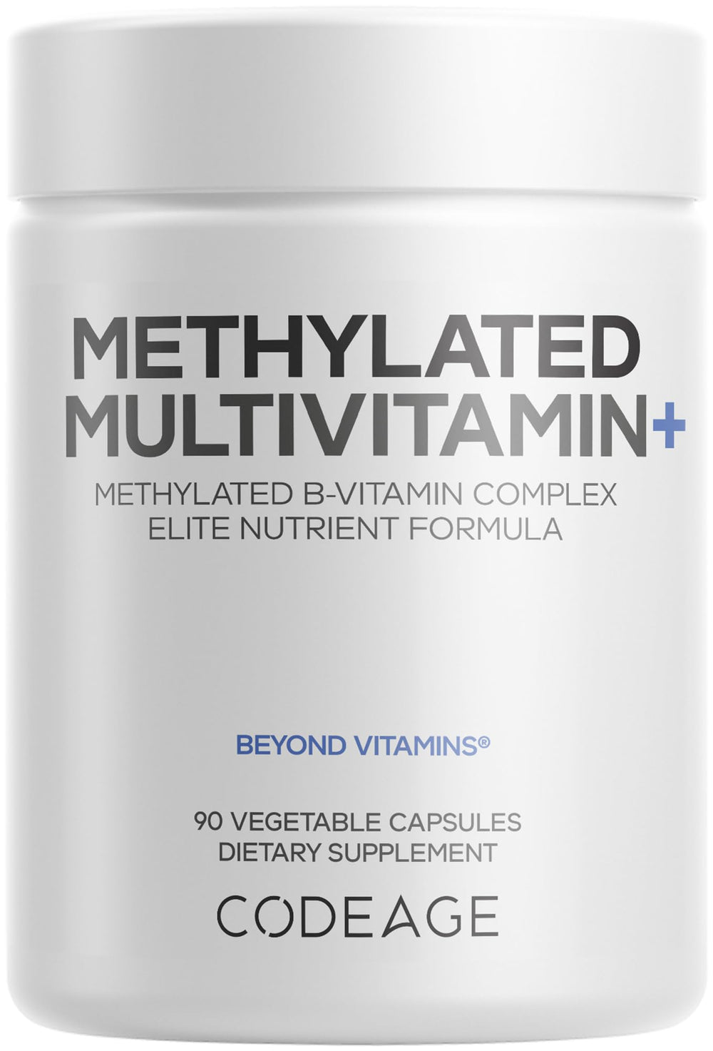 Codeage Methylated Multivitamin bottle with capsules for daily wellness support