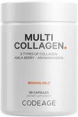 Codeage Multi Collagen bottle front showing all-in-one nutrients for daily use