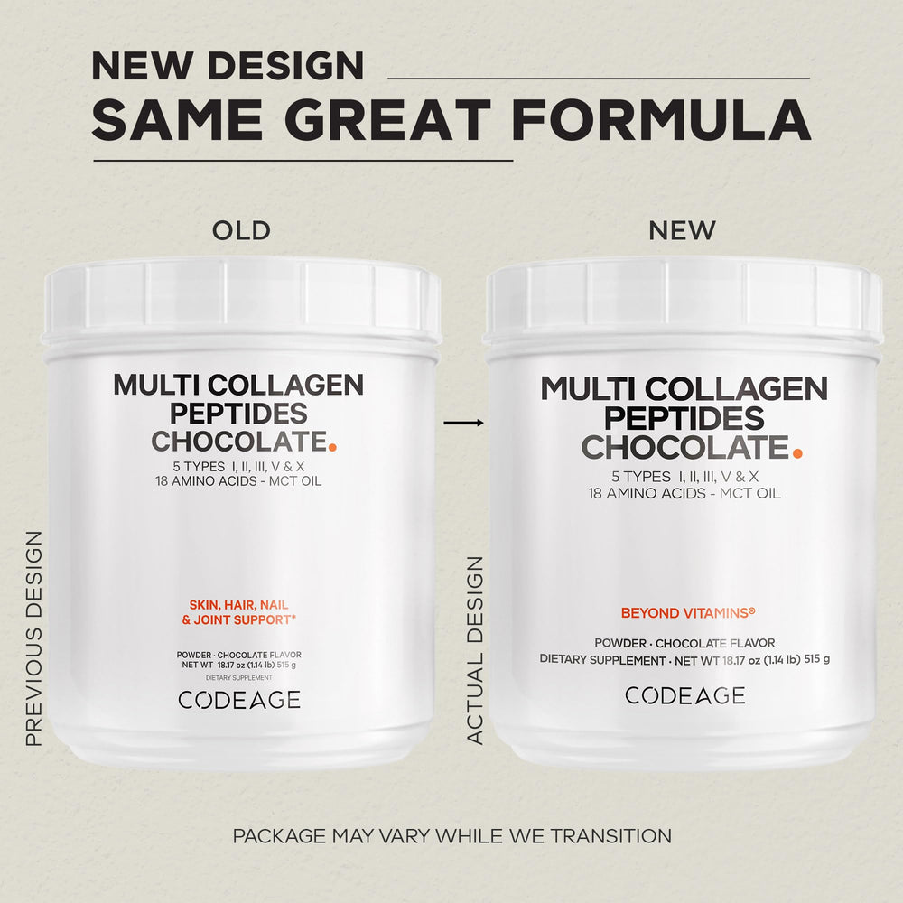 Codeage chocolate collagen pour into glass highlights smooth mixability