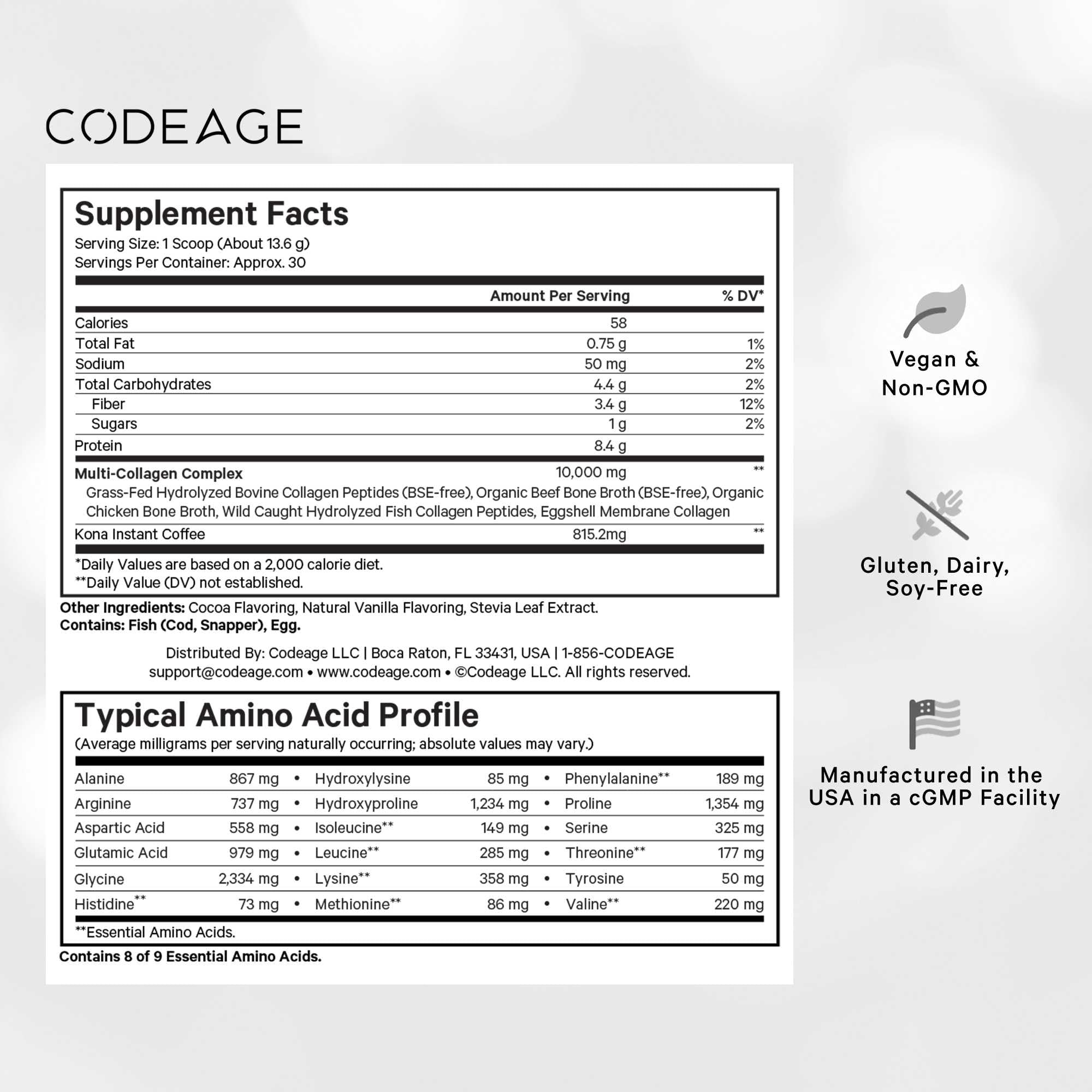 Codeage Multi Collagen Coffee Mocha cup ready for a gourmet morning boost.