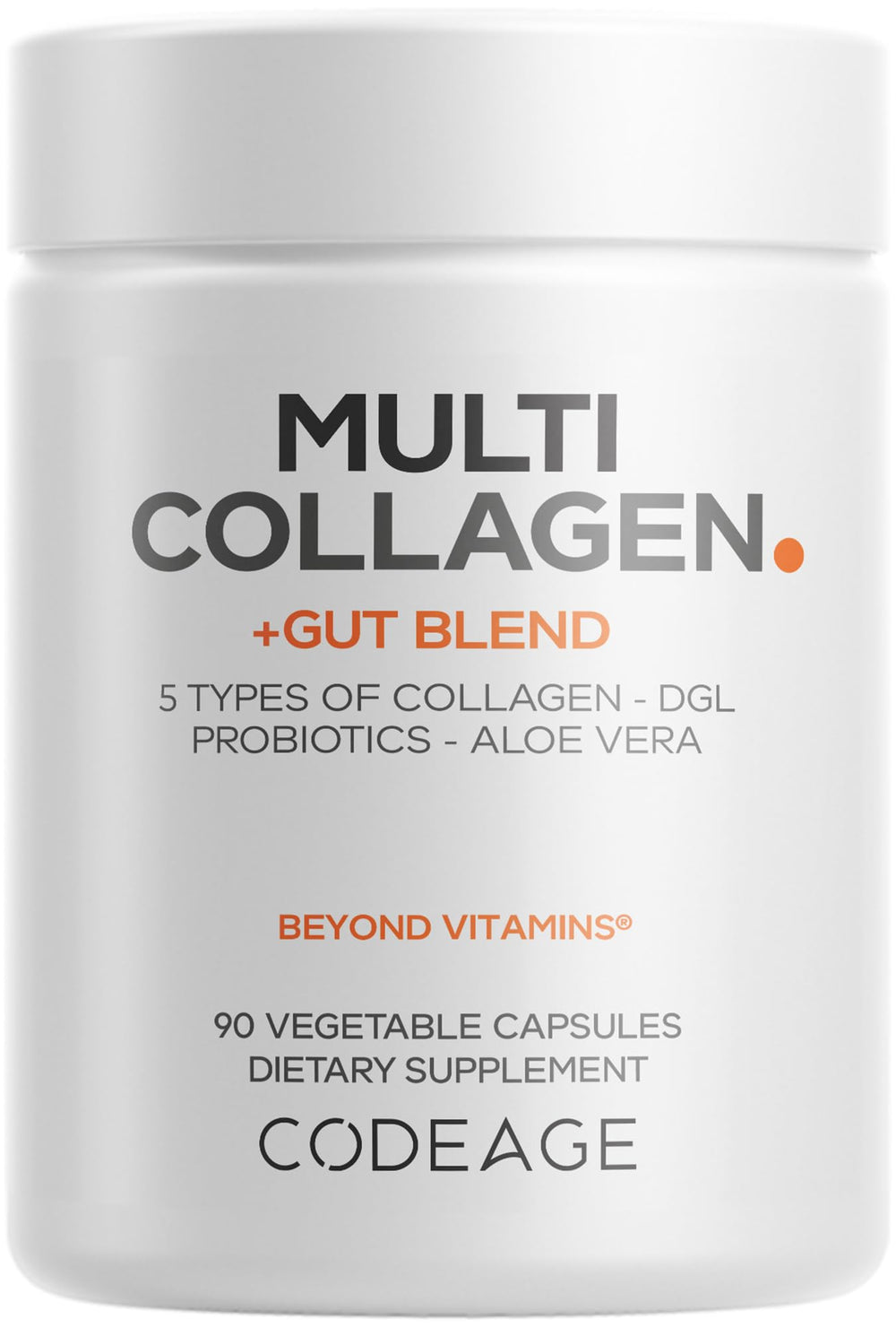 Codeage Multi Collagen Gut Blend bottle for daily wellness and broad collagen support.