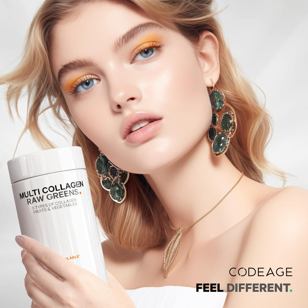 Codeage Multi Collagen Raw Greens non-GMO gluten-free nutrition close-up