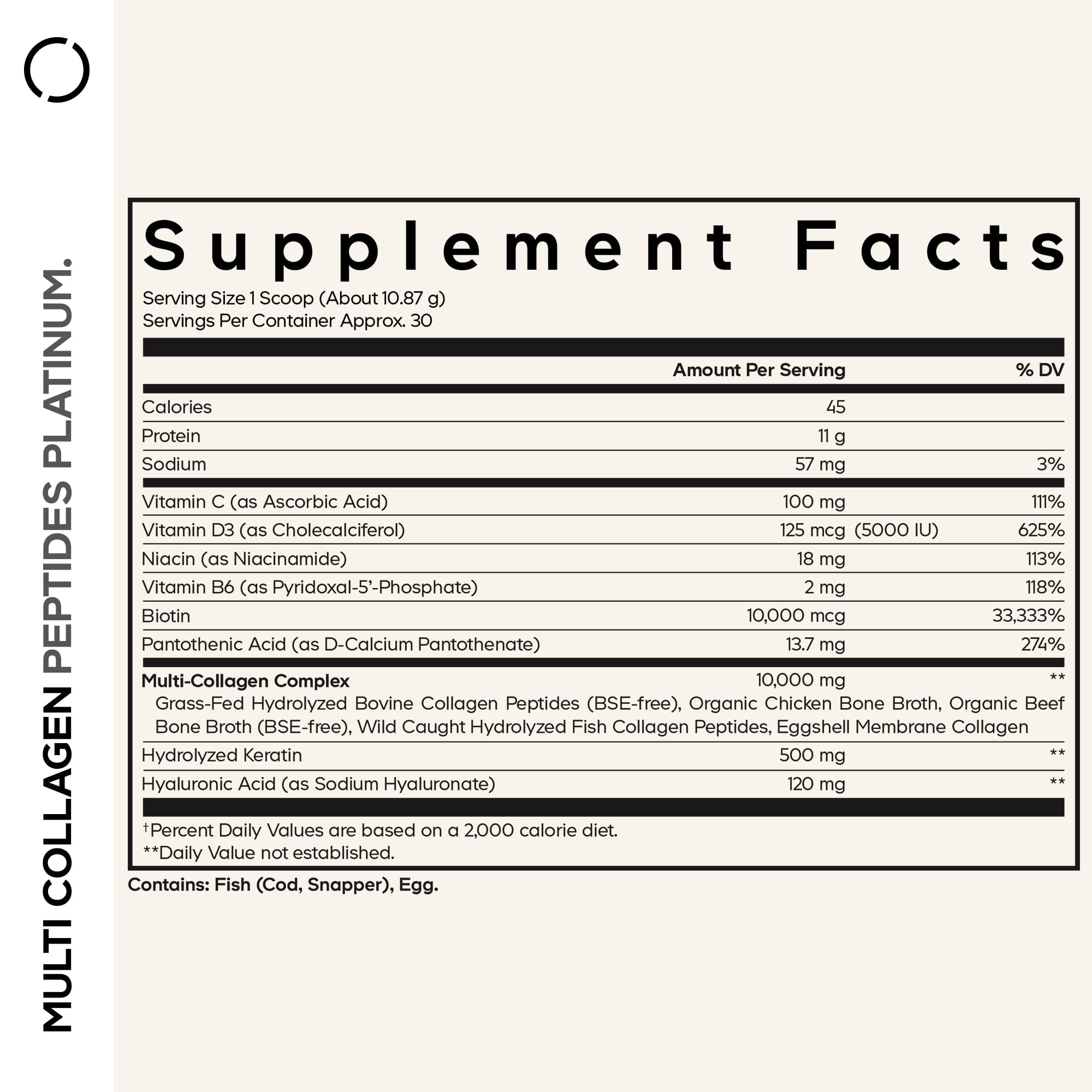 Codeage Multi Collagen scoop illustrates convenient daily dosing.