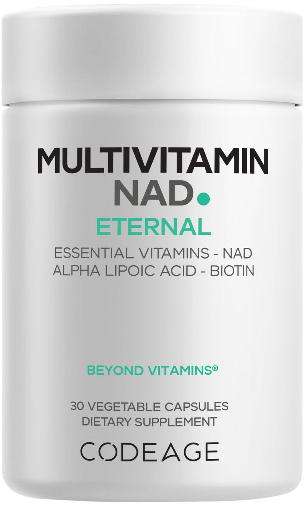 Codeage Multivitamin NAD bottle with capsules for daily energy support