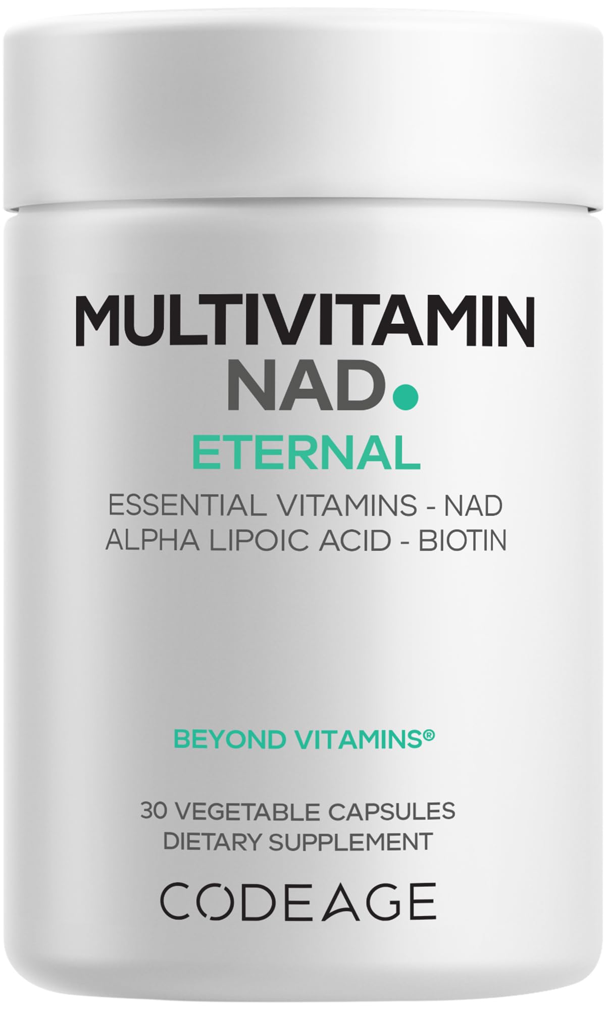 Codeage Multivitamin NAD bottle with capsules for daily energy support