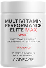 Codeage Multivitamin Performance Elite Max bottle for everyday wellness support.